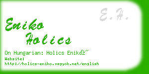 eniko holics business card